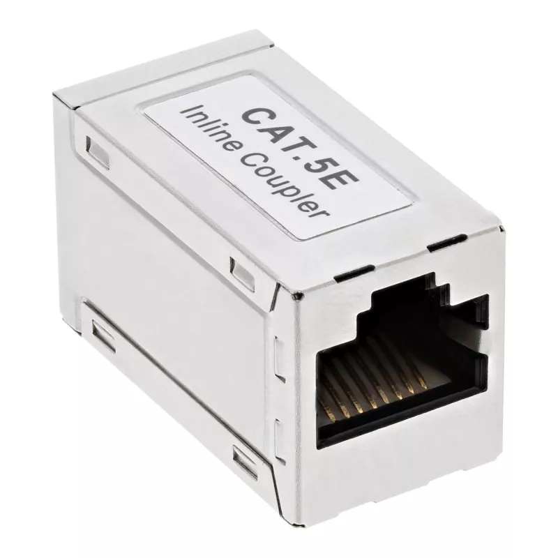 InLine Cat.5e adapteris, pilnai ekranuotas, metalinis, 2x RJ45 F/F, 1:1