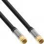 InLine Premium SAT kabelis, 4x ekranuotas, 2x F-kištukas, >110dB, juodas, 3m