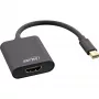 Mini DisplayPort prie HDMI adapteris InLine 4K/60Hz su garso palaikymu, aliuminis, 0,15 m, juodas