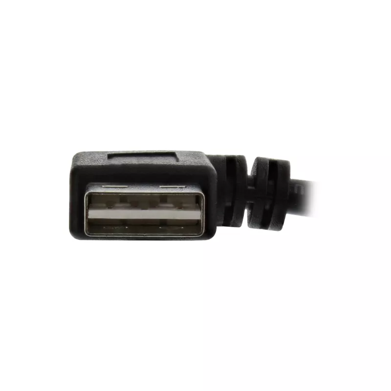 InLine USB 2.0 Smart kabelis kampinis + apverčiamas Type A kištukas / lizdas juodas 2 m