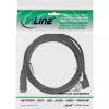 InLine USB 2.0 Smart kabelis kampinis + apverčiamas Type A kištukas / lizdas juodas 2 m