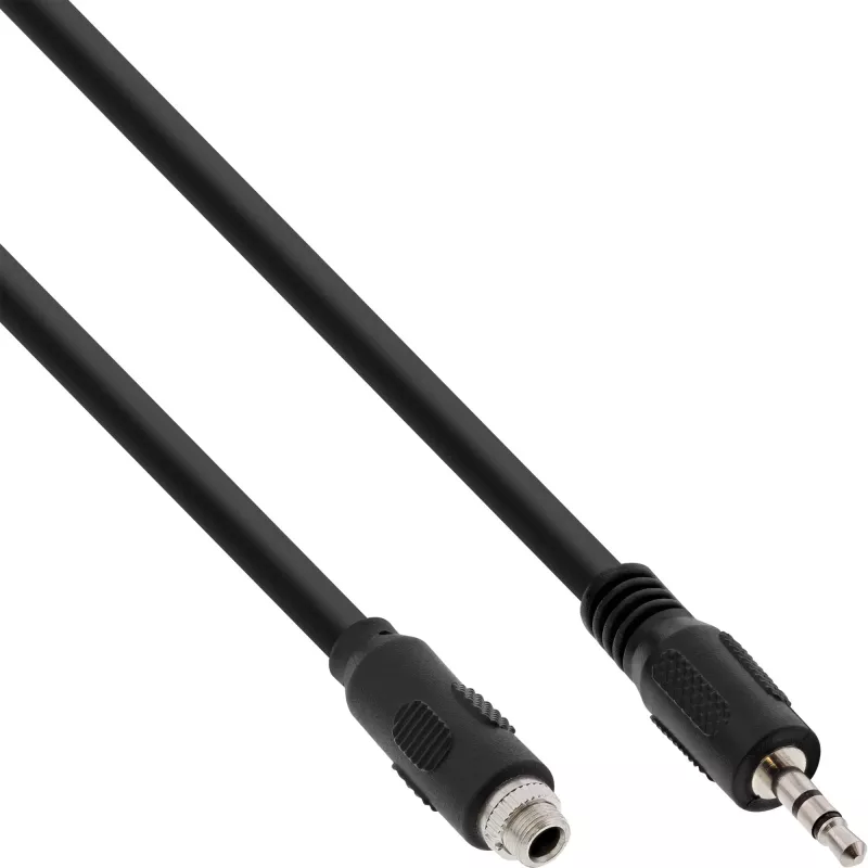 InLine garso adapterio kabelis, 3,5 mm stereofoninis kištukas/lizdas su sriegiu, 0,6 m