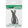 InLine garso adapterio kabelis, 3,5 mm stereofoninis kištukas/lizdas su sriegiu, 0,6 m