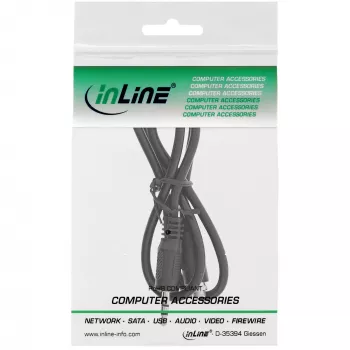 InLine garso adapterio kabelis, 3,5 mm stereofoninis kištukas/lizdas su sriegiu, 0,6 m