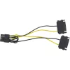 InLine maitinimo adapterio laidas, 2x SATA kištukas / 8pin PCI-Express kištukas, 0,15 m