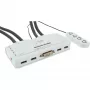 InLine KVM jungiklis 4 prievadų DVI-D + USB + garso, įsk. 2 kabelių rinkinius