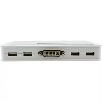 InLine KVM jungiklis 4 prievadų DVI-D + USB + garso, įsk. 2 kabelių rinkinius