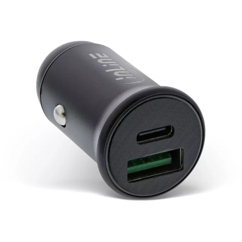 InLine USB automobilinis kroviklis maitinimo adapteris su galios tiekimu, USB-A + USB-C, juodas