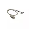 InLine USB 2.0 adapterio laidas, A tipo lizdas / vidinė jungtis, 0,40 m, birus