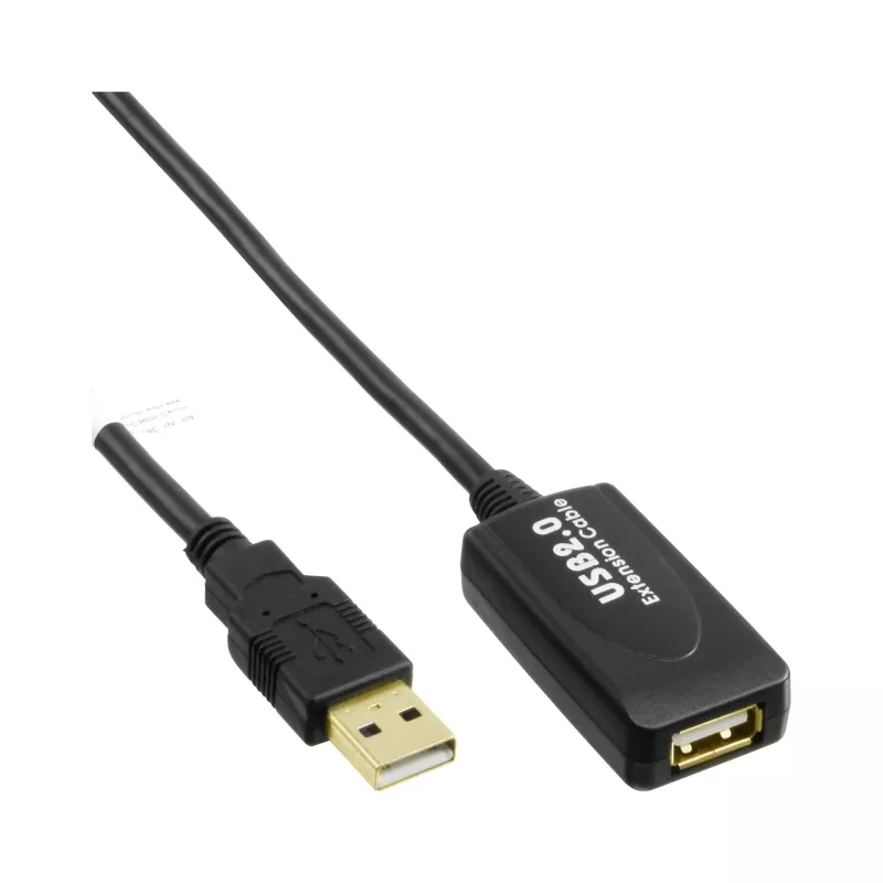 InLine USB 2.0 aktyvus signalo kartotuvo kabelis A tipo kištukas / A tipo lizdas, 25 m