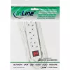 InLine kištukinis lizdas, 4 krypčių, 2x CEE7/3 + 2x Euro CEE 7/16, baltas, 1,5 m