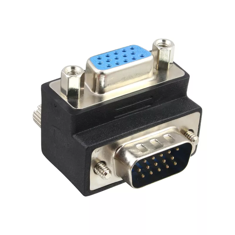 InLine VGA adapteris 90° 15 kontaktų kištukas / lizdas, InLine, 37248I
