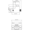 InLine VGA adapteris 90° 15 kontaktų kištukas / lizdas, InLine, 37248I
