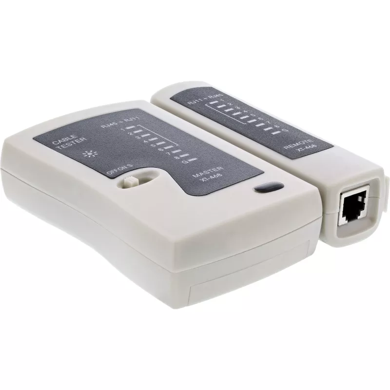 InLine RJ45 kabelių ir jungčių testeris su 9 valdymo šviesos diodais