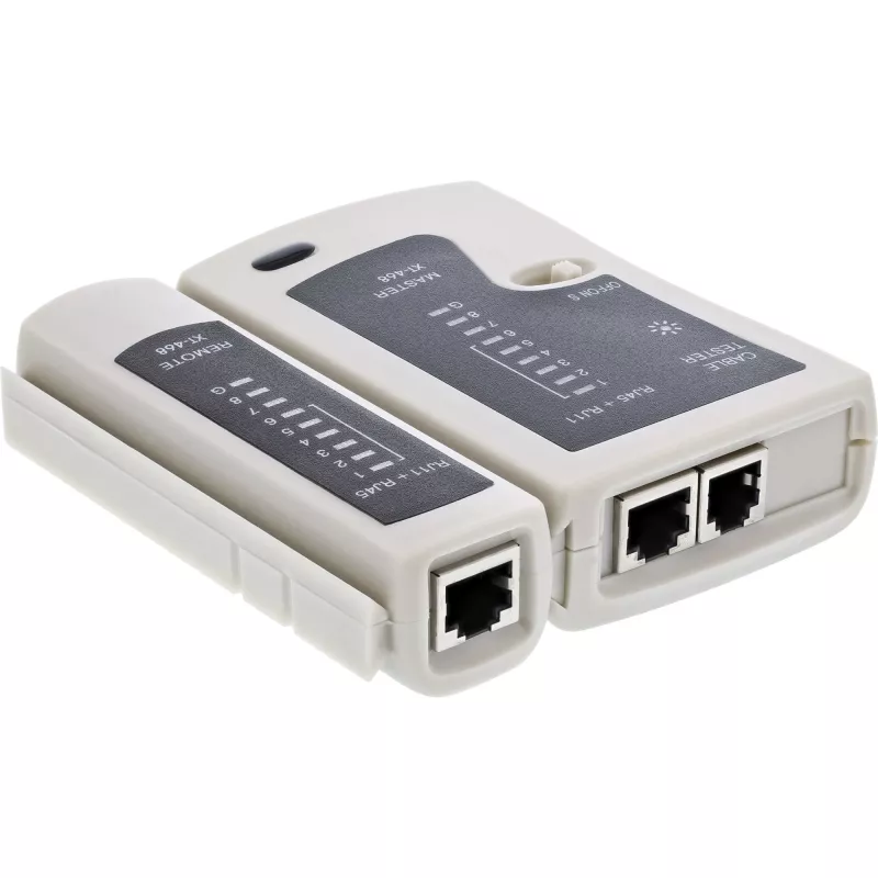 InLine RJ45 kabelių ir jungčių testeris su 9 valdymo šviesos diodais