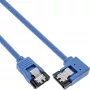InLine SATA 6Gb/s apvalus laidas, vienoje pusėje stačiu kampu 90°, su skląsčiais, 0,3 m