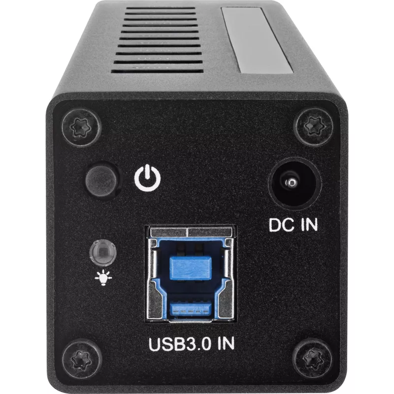 InLine USB 3.0 10 prievadų šakotuvas aliuminio korpuse su 4A maitinimo šaltiniu, juodas