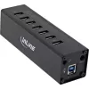 InLine USB 3.0 šakotuvas, 7 prievadų, aliuminio korpusas, su 2,5A maitinimo bloku