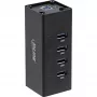 InLine USB 3.0 šakotuvas, 4 prievadų, aliuminio korpusas, su 2,5A maitinimo šaltiniu
