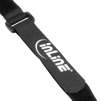 Kabelių surišimo juostelių su užkabinimu ir kilpute rinkinys InLine 500×20 mm, nailonas, 10 vnt., juoda