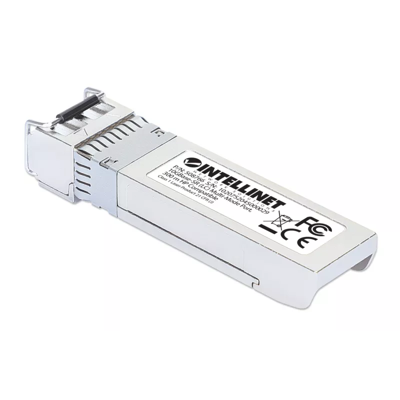 Intellinet siųstuvas-imtuvas Module Optical, 10 Gigabit Fiber SFP+, 10GBase-SR (LC) Multi-Mode Port, 300m, Wavelength 850nm, Ethernet, Fibre, HPE Compliant, Equivalent to HPE J9150A / J9150D / JD092A / JD092B, Three Year Warranty