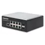 Intellinet pramoninis 8 prievadų gigabitinio eterneto PoE+ 2 lygio+ žiniatinklio valdomas jungiklis su 2 SFP prievadais, atitinka IEEE 802.3at/af (PoE+/PoE), PoE galios biudžetas iki 240 W, 2 lygis+/3 lygis Lite, IP30 metalinis korpusas, savaime atsistata