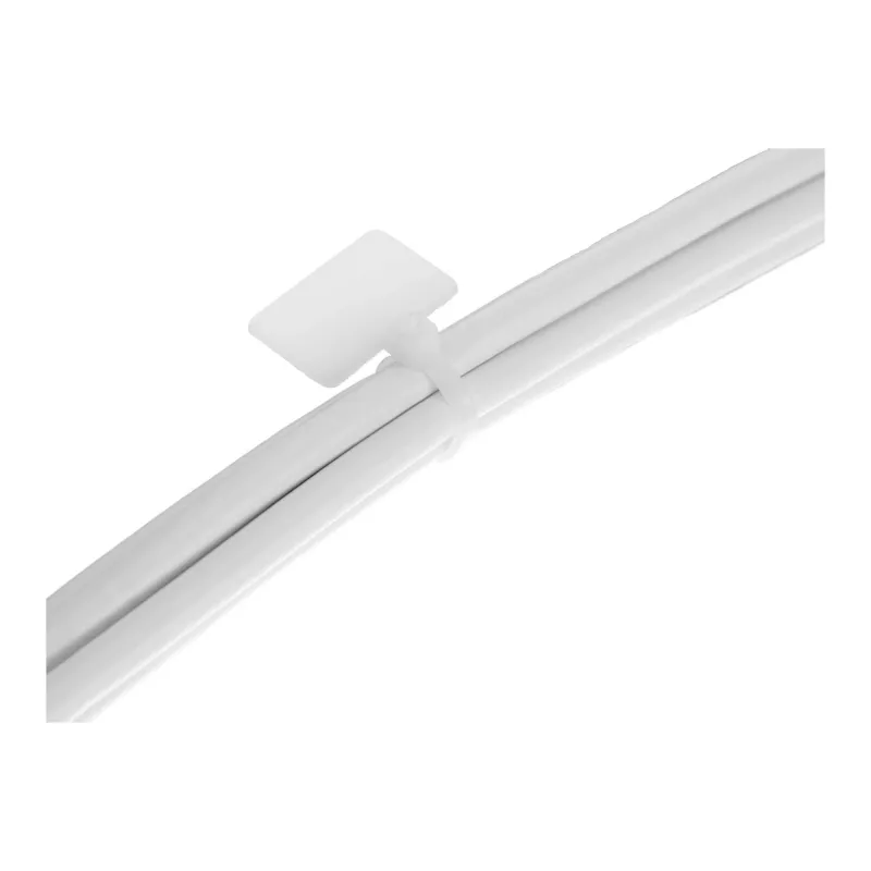 InLine kabelių raiščiai su žymėjimo lauku 200 mm x 2,5 mm 100 vnt., Balti, 200 mm, 3 mm, 2,5 mm, 109 g, 120 mm