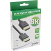 InLine Slim Ultra High Speed HDMI kabelis M/M 8K4K, auksu dengtas, juodas, 0,5 m