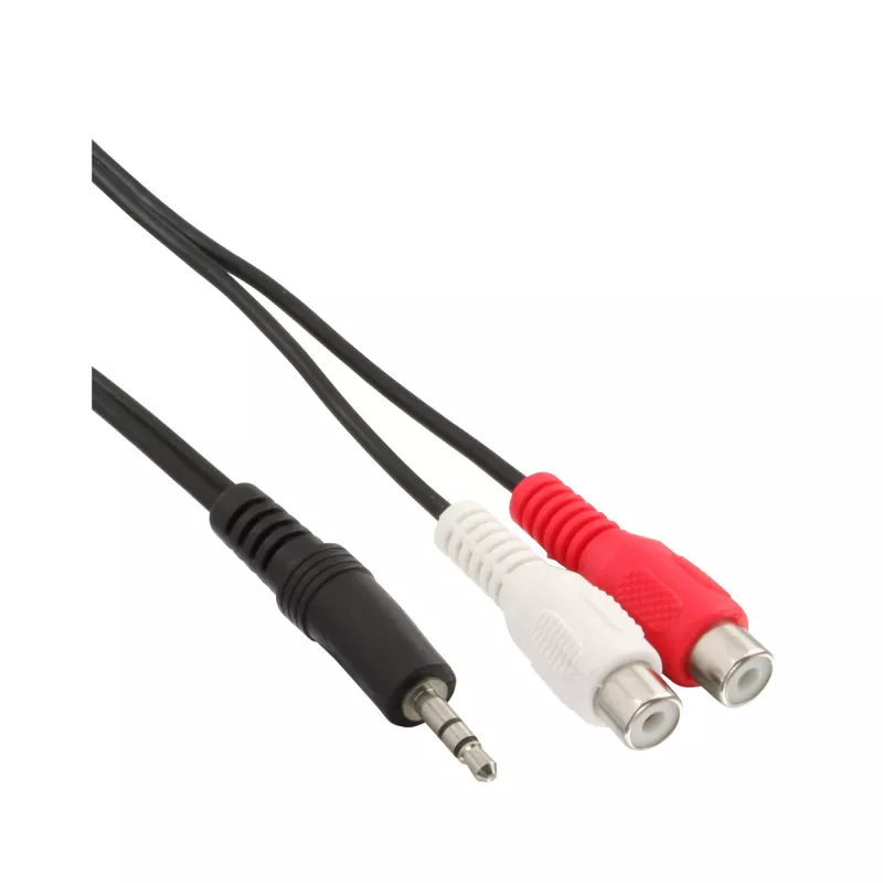 Audio kabelis 2x RCA moteriška / 3,5 mm stereofoninė vyriška 5 m InLine 89941D