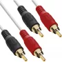InLine RCA laidas 2x RCA kištukas / kištukas auksuotas 0,5 m