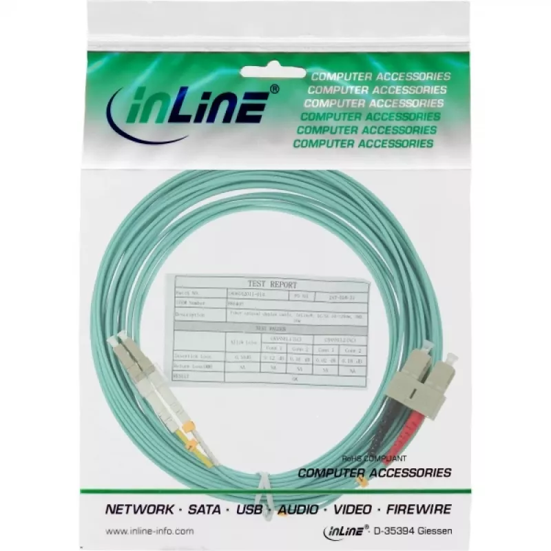 Šviesolaidinis dvipusis laidas LC/SC InLine 88642O 50/125µm OM3 2m