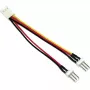 InLine ventiliatoriaus adapterio Y laidas, 3 kontaktų Molex lizdas / 2× 3 kontaktų Molex kištukas, 100 vnt.