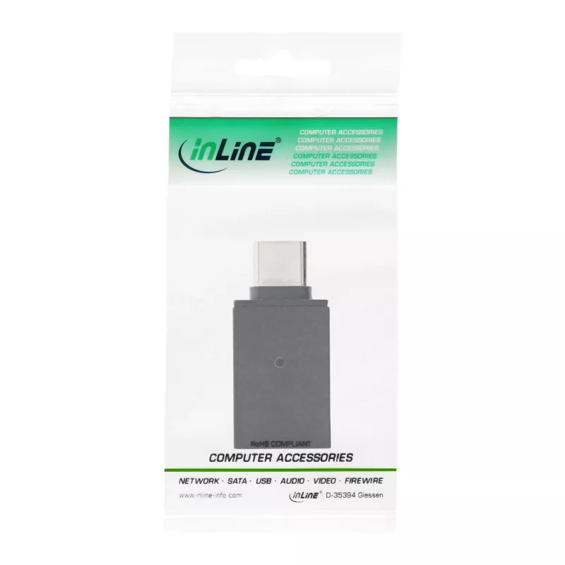 InLine USB 3.2 Gen.2 adapteris, USB-C patinas į USB-A lizdas, OTG