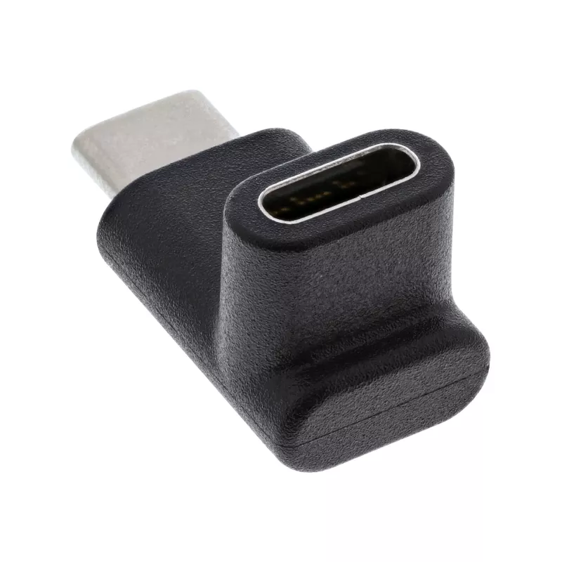 USB 3.2 Gen.2 adapteris InLine 35807 USB-C kištukas į C lizdą, linkstantis aukštyn/žemyn