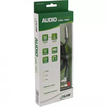 InLine plonas Audio lėktuvo sėdynės kabelis 2x 3,5 mm kištukas į 1x lizdą, 0,15 m