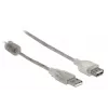 USB laidas DeLOCK 82244 USB 2.0 0,3 m permatomas