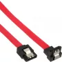 InLine SATA kabelis 150 / 300 / 600 S-ATA jungtims, kampuotas su skląsčiais 90° 0,15 m