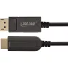 InLine DisplayPort į HDMI AOC keitiklio laidas, 4K/60Hz, juodas, 50m