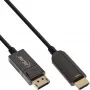 InLine DisplayPort į HDMI AOC keitiklio kabelis, 4K/60Hz, juodas, 25m