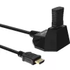 InLine HDMI stotelė, HS HDMI laidas su eternetu, kištukas/lizdas, juodas, auksuoti kontaktai, 1 m