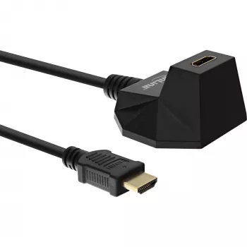 InLine HDMI Stotelė, HS HDMI kabelis su Ethernet, V/K, juodas, auksuoti kontaktai, 5 m