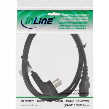 InLine maitinimo laidas, Izraelio H tipo / 3 kontaktų IEC C13 kištukas, 3 m