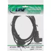 InLine maitinimo laidas, lizdas Euro/Euro8 kampinis kištukas, juodas, 0,5 m