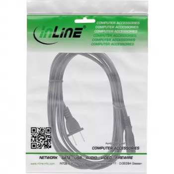 InLine maitinimo laidas USA kištukas / Euro 8 lizdas, 0,5 m