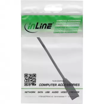 InLine RJ45 sąsajos apsauga Cat.6A S/FTP, RJ45 M/F, juodas, 0,2 m
