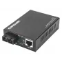 Intellinet Gigabit PoE+ media keitiklis, 1000Base-T RJ45 prievadas prie 1000Base-LX (SC) vienmodės skaidulos, 20 km, PoE+ injektorius