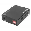 Intellinet Gigabit PoE+ media keitiklis, 1000Base-T RJ45 prievadas prie 1000Base-LX (SC) vienmodės skaidulos, 20 km, PoE+ injektorius