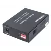 Intellinet Gigabit PoE+ media keitiklis, 1000Base-T RJ45 prievadas prie 1000Base-LX (SC) vienmodės skaidulos, 20 km, PoE+ injektorius