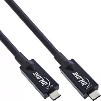 InLine USB 3.2 Gen.2 AOC kabelis, USB-C kištukas/kištukas, juodas, 3m
