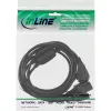 InLine Y maitinimo laidas 1x CEE 7/7 / 3x 3 kontaktų IEC C13 kištukas, juodas, 3 m